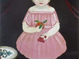 Portrait of a girl in a pink dress